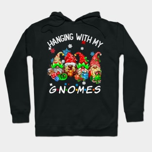 Funny Christmas Gnome Hanging With My Gnomies Family Pajamas Hoodie